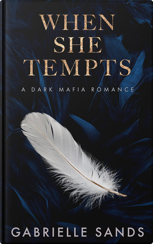 Cover of When She Tempts by Gabrielle Sands — age gap dark mafia romance, The Fallen #2