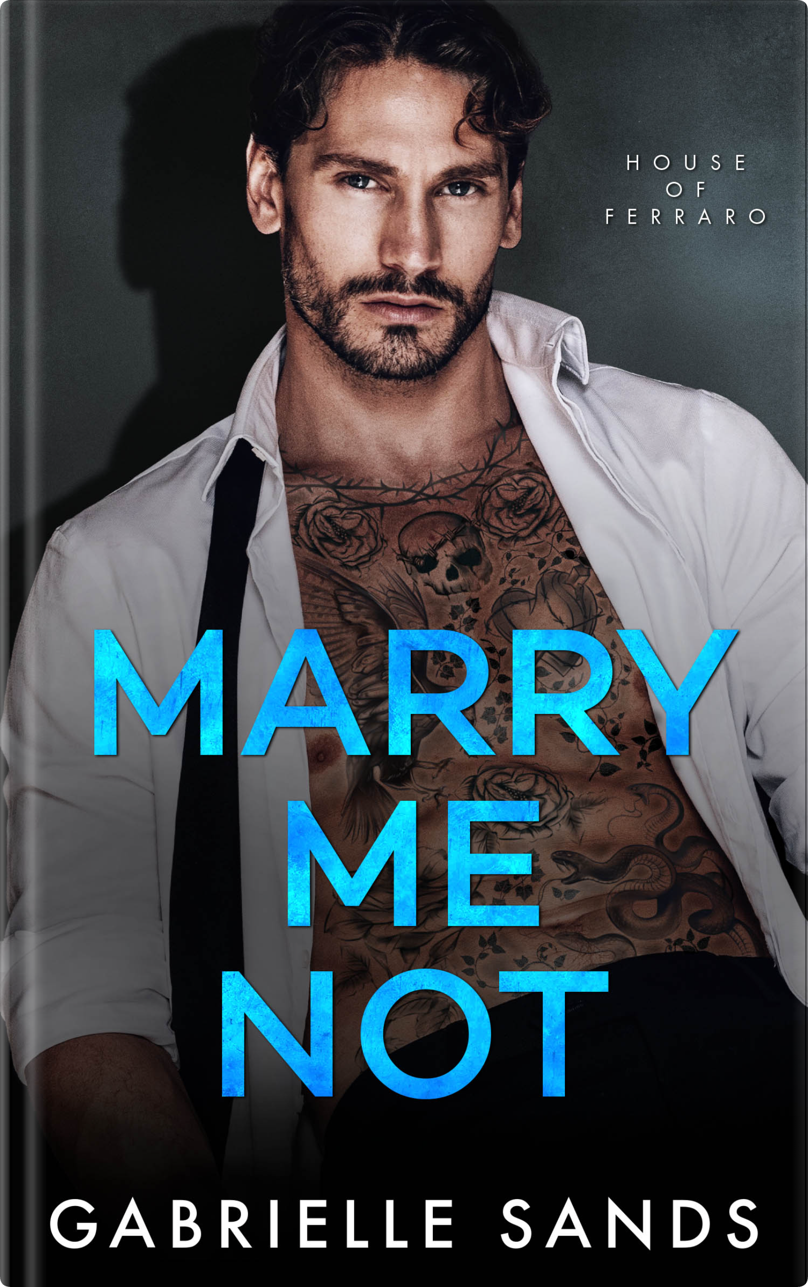 Model cover of Marry Me Not by Gabrielle Sands — arranged marriage mafia romance, House of Ferraro #2